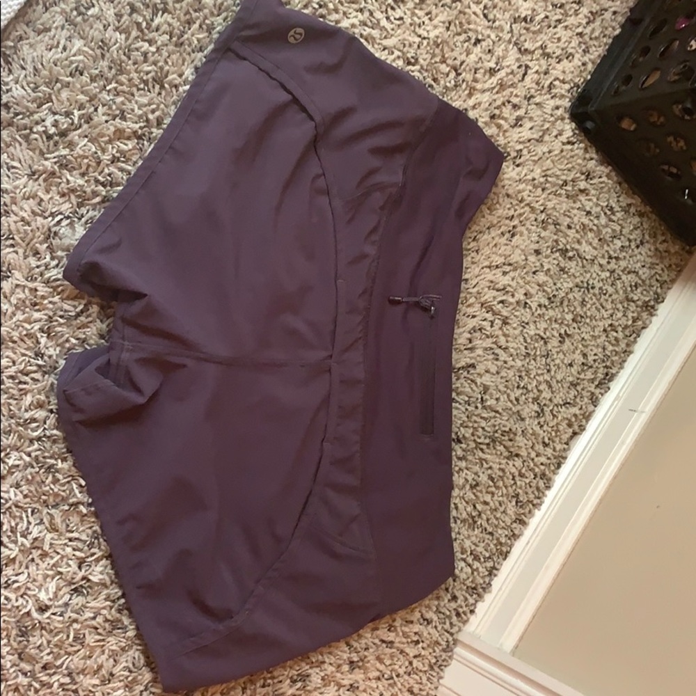 size 4 lulu lemon shorts (dark purple)